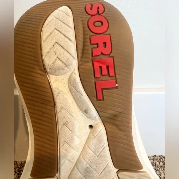 Sorel Women’s Explorer Defy Low Chalk Sea Salt Lace Slip On Sneakers Size 7.5 - Picture 8 of 8